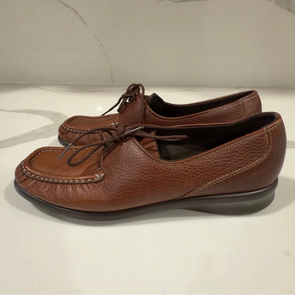 Sas Tripad Comfort Women’s Loafers Shoes Brown Lace Up‎ Moc Toe Low Top 7